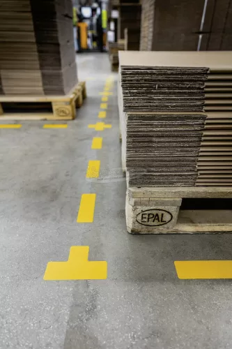 Durable Padlójelölő alakzat "T" sárga 10db 150x100x0.7mm 170004