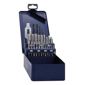   EVENTUS BY EXACT Kézi menetfúró készlet 15 részes M3-M12 Metrikus jobbos DIN 352 HSS 10703