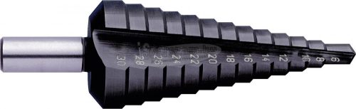 EXACT  lépcsős fúró 6-30mm HSS TiAIN 98mm 3 oldalú szár 50068