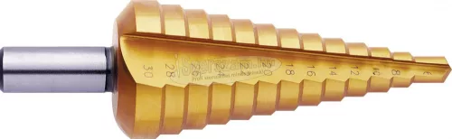 EXACT HSS TiN lépcsős fúró készlet 3 részes 4-12/4-20/6-30mm  3 oldalú szár 05351