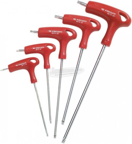 Facom TORX T-nyelű kulcskészlet T10-T30 5 részes 89TXA.PB