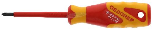 GEDORE szigetelt csavarhúzó Pozidriv PZ1x80mm 1000V VDE 2160 PZ1 1612182