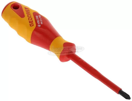 GEDORE szigetelt csavarhúzó Phillips PH2x100/210mm 1000V VDE 2160 PH2 1612123