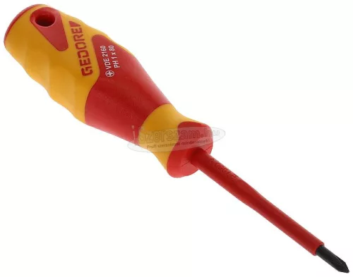 GEDORE szigetelt csavarhúzó Phillips PH1x80/180mm 1000V VDE 2160 PH1 1612115