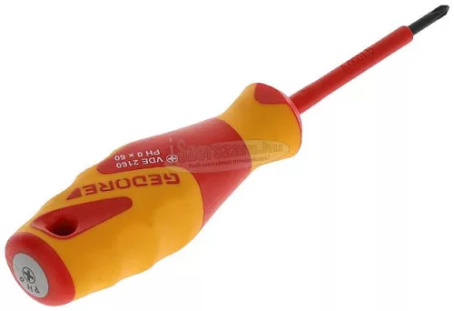 GEDORE szigetelt csavarhúzó Phillips PH0x60/145mm 1000V VDE 2160 PH0 1612107