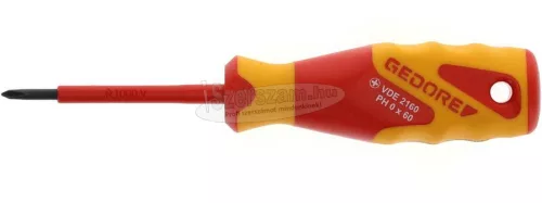 GEDORE szigetelt csavarhúzó Phillips PH0x60/145mm 1000V VDE 2160 PH0 1612107