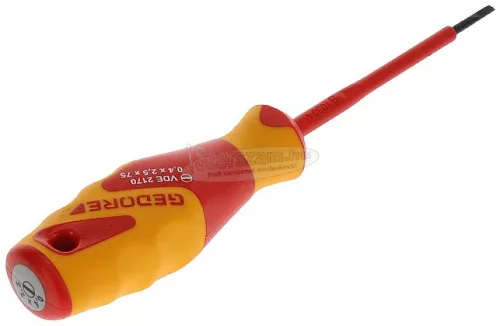 GEDORE szigetelt Egyenes pengéjű csavarhúzó 2,5x75mm 1000V VDE 2170 2,5 1612220