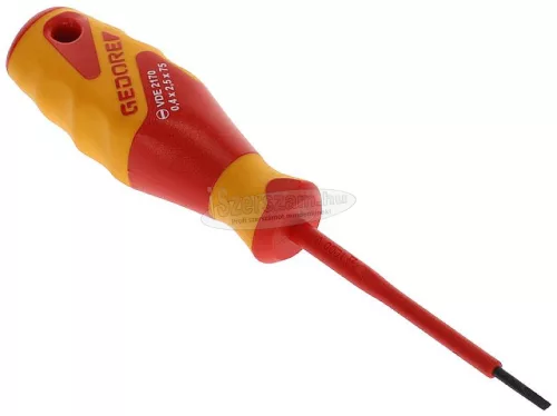 GEDORE szigetelt Egyenes pengéjű csavarhúzó 2,5x75mm 1000V VDE 2170 2,5 1612220