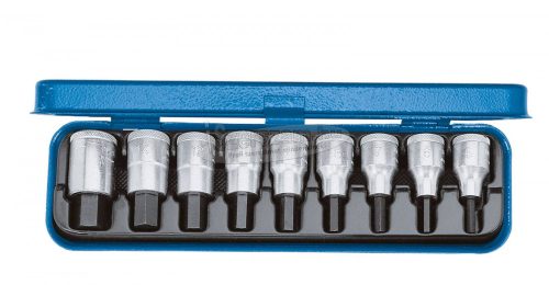 GEDORE 6szög Rátűzőkulcs készlet 1/2" 9 részes 3/16"-5/8" belső hatszög INCH IN 19 PA 6156410