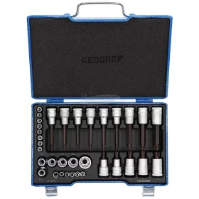   GEDORE Rátűzőkulcs készlet TX 34 részes 1/4"+1/2" 19 TX 20 6129440