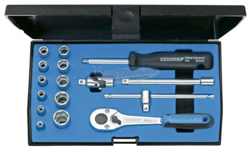 GEDORE Dugókulcs készlet 1/4" 4-13mm 16 részes 20 EMU-10 6162220
