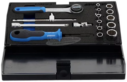 GEDORE Dugókulcs készlet Metrikus 1/4" 17 részes UD profil 4-13mm D 20 EMU-3 1815652