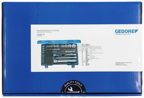 GEDORE Dugókulcs készlet Metrikus 1/4"+1/2" 81részes 19 V20 U-20 1550691