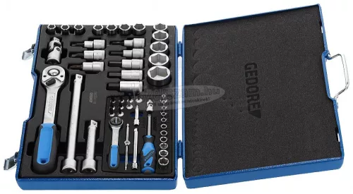 GEDORE Dugókulcs készlet 50 részes 1/4"+1/2" 4-30mm 19 V20 U-10 6157490