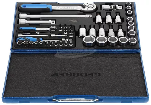 GEDORE Dugókulcs készlet 50 részes 1/4"+1/2" 4-30mm 19 V20 U-10 6157490