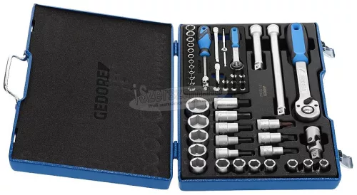 GEDORE Dugókulcs készlet 50 részes 1/4"+1/2" 4-30mm 19 V20 U-10 6157490