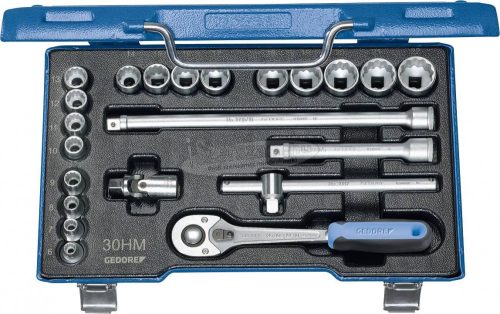 GEDORE Dugókulcs készlet Metrikus 3/8" 22 részes UD profil 6-22mm D 30 HMU-10 6239700