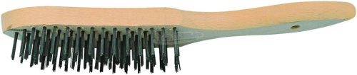 GEDORE Drótkefe acél, fa nyéllel 6soros 290mm 646 6531870