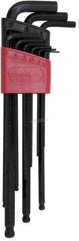GEDORE RED imbuszkulcs készlet gömbvégű 9 részes 1,5-10mm foszfátozott DIN ISO 2936 R36675009 3301335