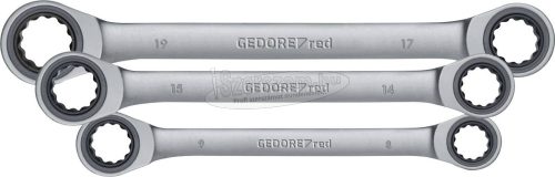 GEDORE RED Kétoldalas racsnis csillagkulcs készlet 8-19mm 6 részes R07405006 3300898