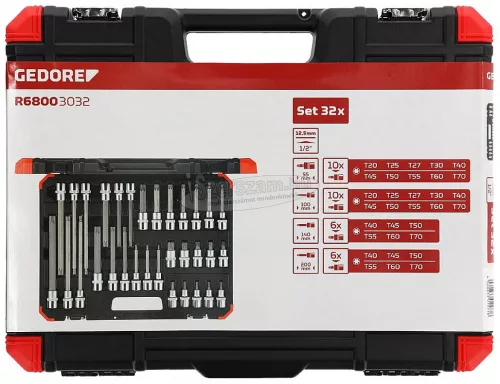 GEDORE RED TORX rátűzőkulcs készlet 1/2" 32 részes R68003032 3301577