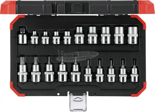 GEDORE RED TORX Dugókulcs+rátűzőkulcs készlet 1/2" 20 részes külső/belső R68003020 3300045