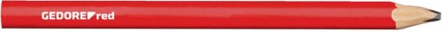 GEDORE RED 3301432 Kézműves ceruza L.175mm ovális piros 12db. Építőipari ceruza 3301432