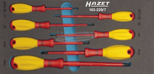 HAZET szigetelt Csavarhúzó készlet 7 részes SL+PH VDE 1000V 163-229/7