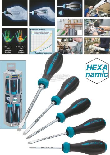 HAZET  Csavarhúzó készlet lapos, Phillips SL+PH 5 részes HEXAnamic 802/5