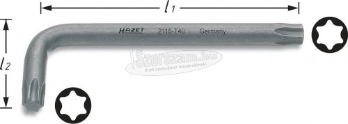 HAZET 2115-T15 TORX Hajlított csavarhúzó T15 2115-T15