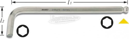 HAZET gömbvégű imbuszkulcs 10mm 2105LG-10