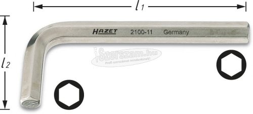 HAZET 2100-015 6szög Hajlított csavarhúzó 1.5mm 2100-015