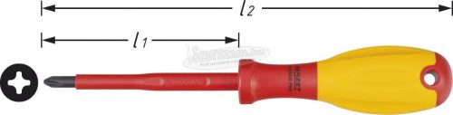 HAZET szigetelt Phillips csavarhúzó PH2x100mm 1000V VDE 810VDE-PH2