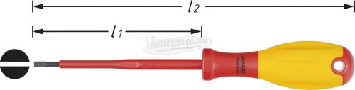 HAZET szigetelt  Egyenes pengéjű csavarhúzó 3x100mm 1000V VDE 810VDE-30