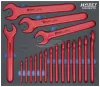 HAZET szigetelt egyvillás kulcs készlet 7-32mm 18 részes 1000V DIN EN 60900 163-542/18