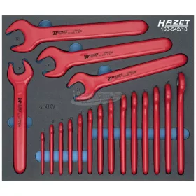   HAZET szigetelt egyvillás kulcs készlet 7-32mm 18 részes 1000V DIN EN 60900 163-542/18