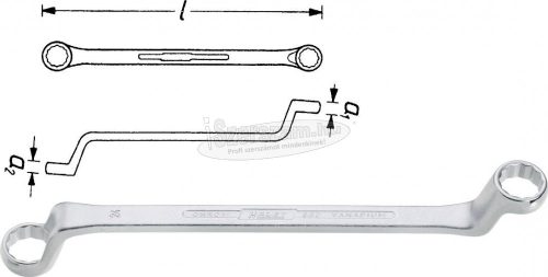 HAZET kettős csillagkulcs hajlított 21x22mm DIN 838 DIN ISO 10104 630-21X22