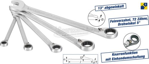 HAZET Racsnis csillag-villáskulcs készlet 5 részes 8-19mm 606/5