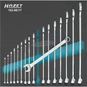  HAZET csillag-villáskulcs készlet 17 részes 6-24mm 163-98/17