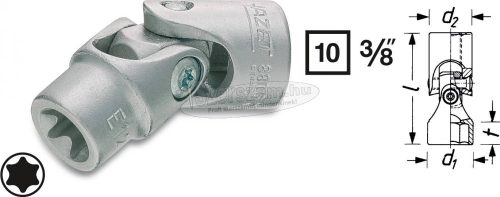 HAZET Külső TORX Csukló Dugókulcs E8 3/8" 880G-E8