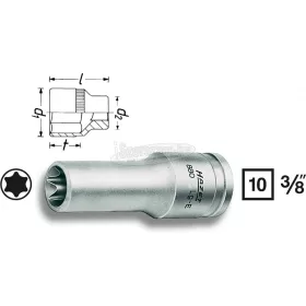   HAZET Külső TORX hosszú dugókulcs 3/8" 880LG-E több változatban