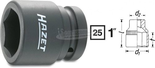 HAZET 6szög Gépi dugókulcs 27mm 1" 1100S-27