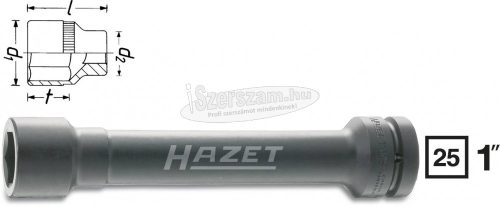 HAZET 6szög Gépi dugókulcs 32mm 1" hosszú 270mm 1104S-32