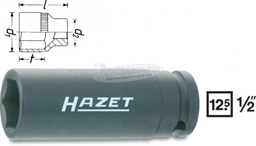 HAZET 6szög Gépi dugókulcs hosszú 21mm 1/2" 900SLG-21