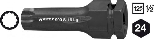 HAZET XZN gépi rátűzőkulcs hosszú  1/2" M16 990S-16LG