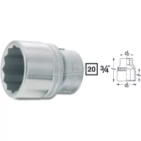  HAZET Kézi dugókulcs 12szög 3/4" több méretben coll 1000AZ-XX