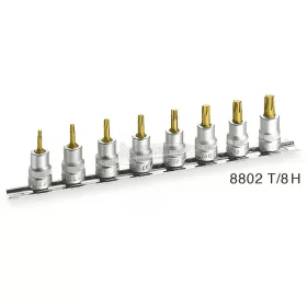   HAZET TORX Rátűzőkulcs készlet T15-T50 8 részes 3/8" 8802T/8H