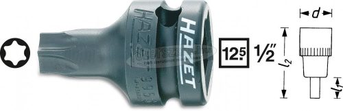 HAZET TORX Gépi dugókulcs T55 1/2" 995S-T55