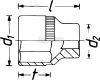 HAZET 6szög dugókulcs 1/2" 36mm 900-36