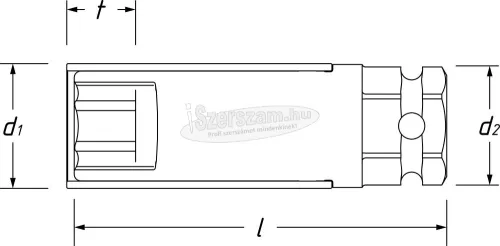 HAZET gépi dugókulcs 1/2" 17mm 903SLG6-17